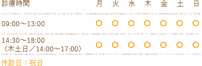医療法人令英会和光おとなこども歯科　診療時間